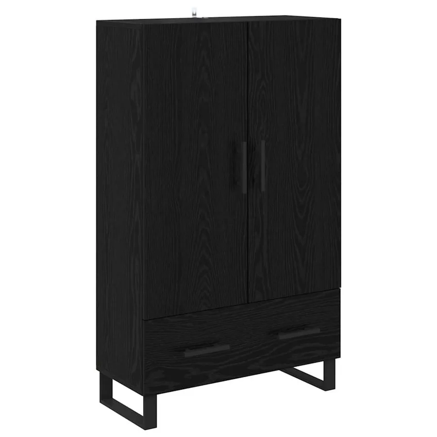 Haut Armoire Chêne noir 69,5 x 30 x 115 cm Bois d'ingénierie - 2