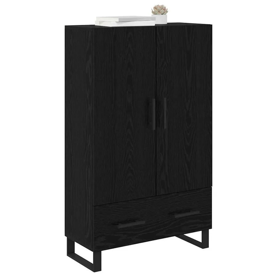 Haut Armoire Chêne noir 69,5 x 30 x 115 cm Bois d'ingénierie - 3