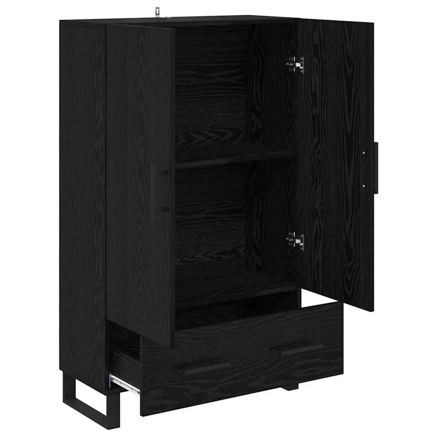 Haut Armoire Chêne noir 69,5 x 30 x 115 cm Bois d'ingénierie - 5