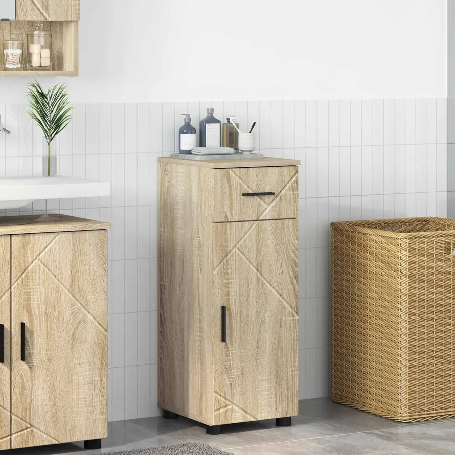 Cabinet de salle de bain Chêne Sonoma 30 x 35 x 80 cm