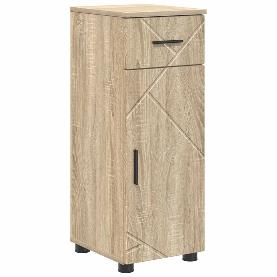 Cabinet de salle de bain Chêne Sonoma 30 x 35 x 80 cm - 2