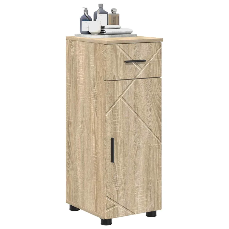 Cabinet de salle de bain Chêne Sonoma 30 x 35 x 80 cm - 3
