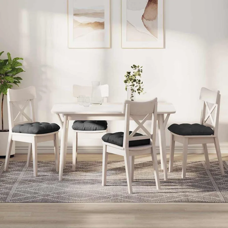 Coussins de siège 4 pcs Gris foncé 45 x 45 cm