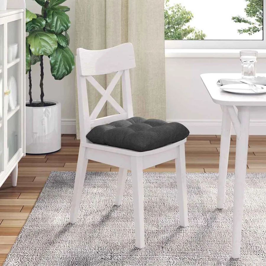 Coussins de siège 4 pcs Gris foncé 45 x 45 cm - 4