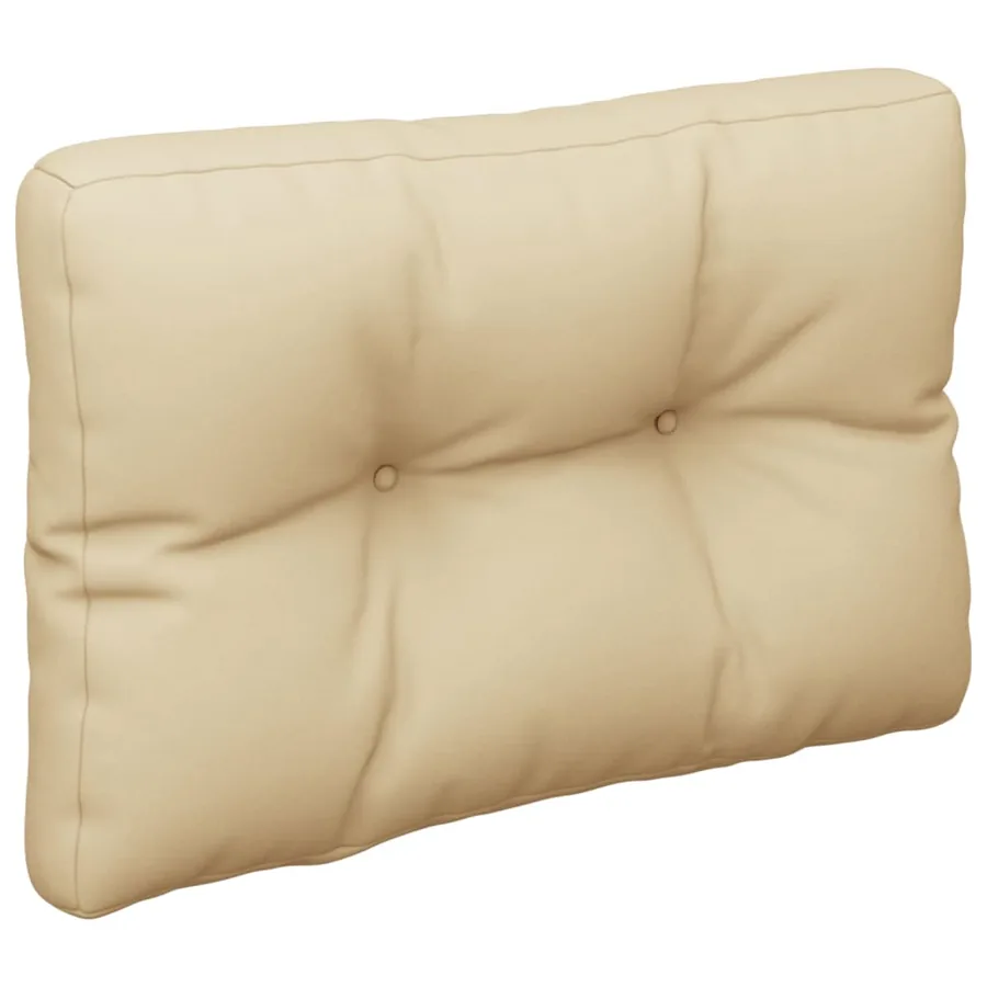 Coussin de palette beige 60x40x12 cm tissu - 4