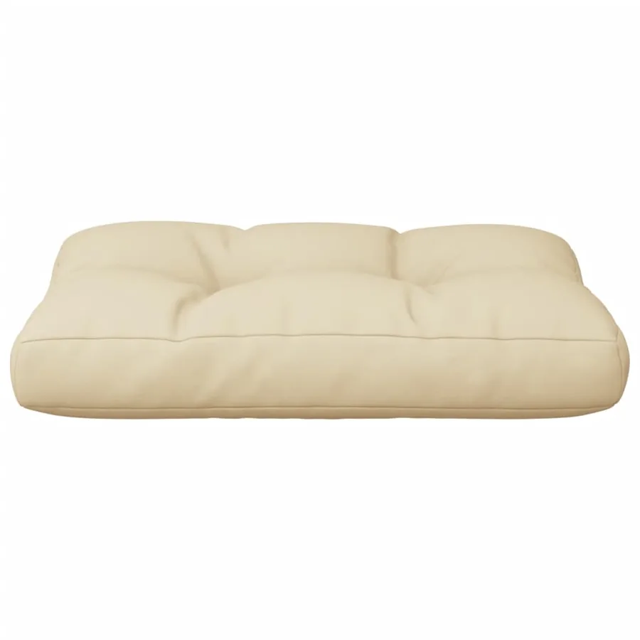 Coussin de palette beige 60x40x12 cm tissu - 5