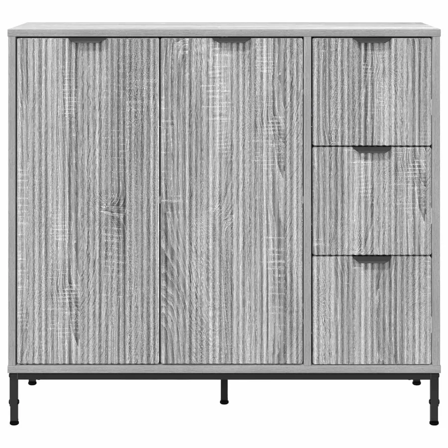 Buffet Gris Sonoma 89,5 x 33 x 82 cm Bois d'ingénierie - 6