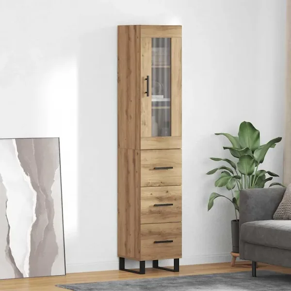 Haut Armoire Chêne artisanal 34,5 x 34 x 180 cm