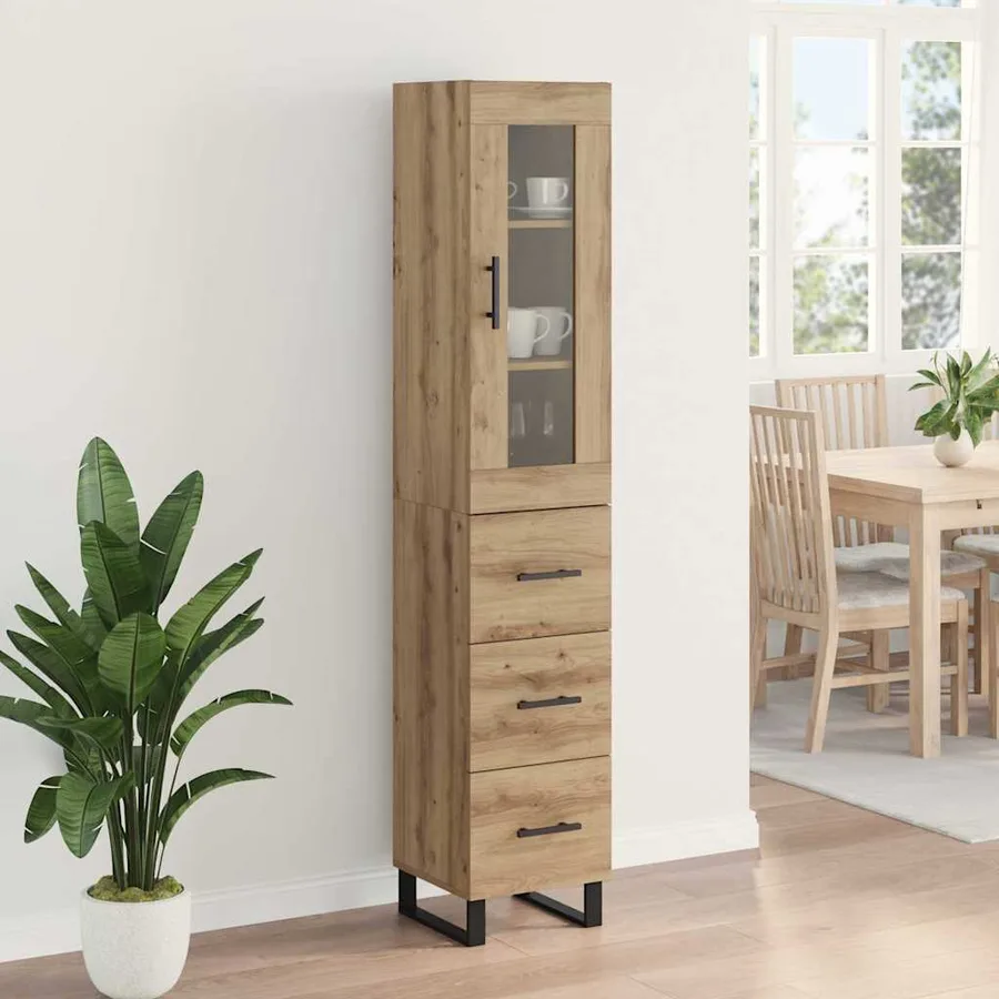 Haut Armoire Chêne artisanal 34,5 x 34 x 180 cm - 4