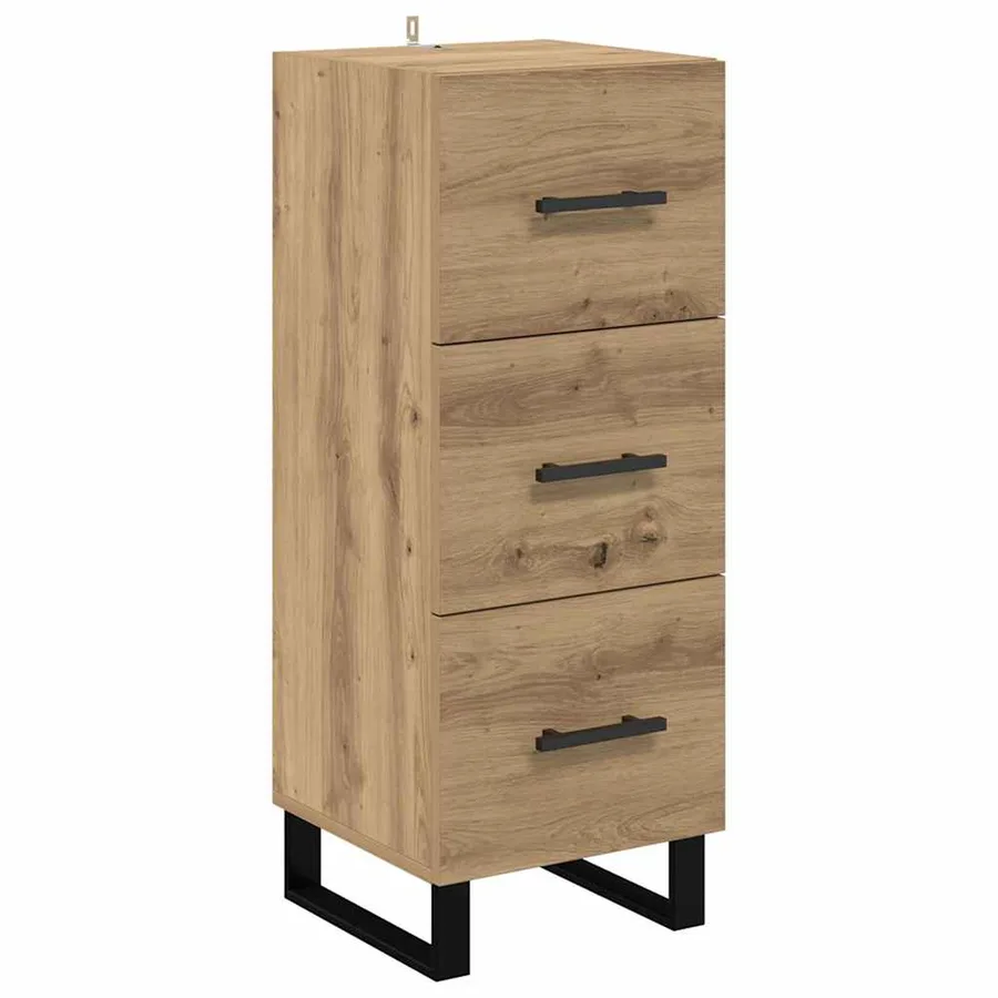 Haut Armoire Chêne artisanal 34,5 x 34 x 180 cm - 7