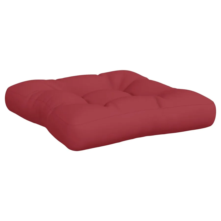 Coussins de palette lot de 3 rouge bordeaux tissu - 7