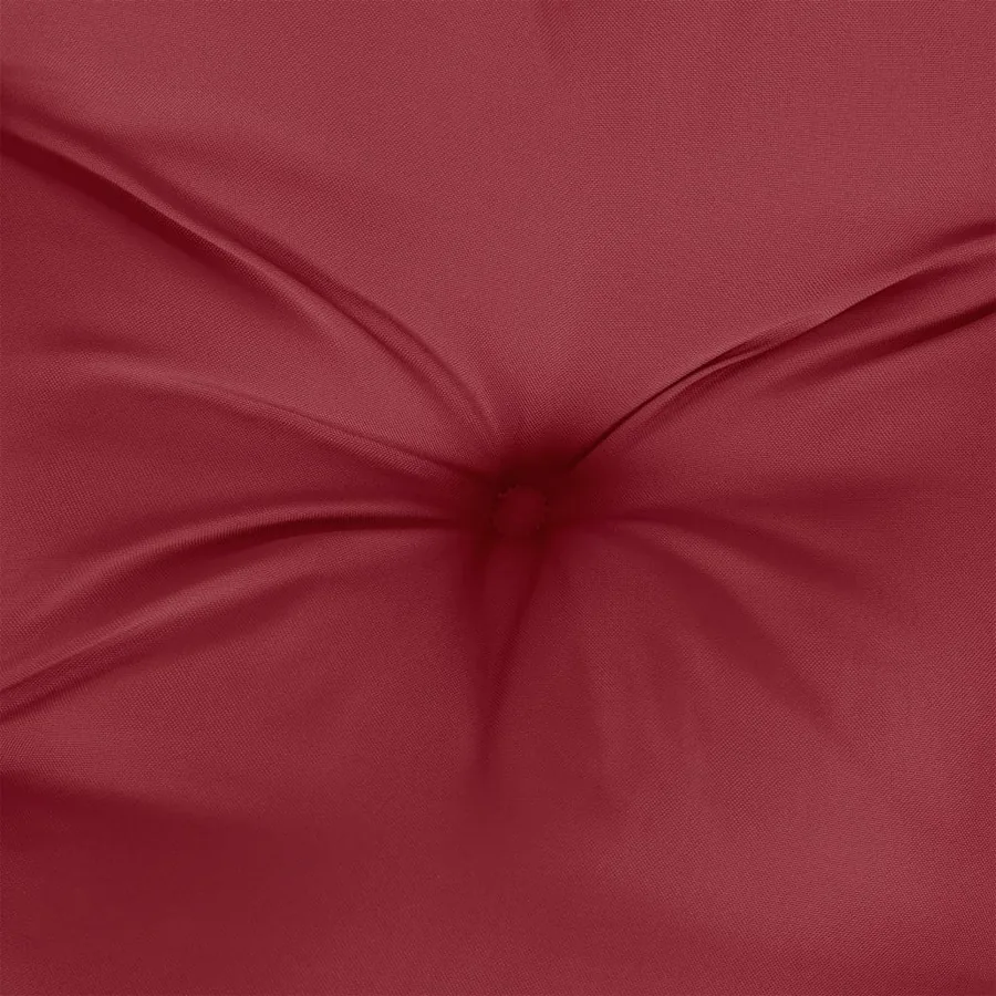 Coussins de palette lot de 3 rouge bordeaux tissu - 8