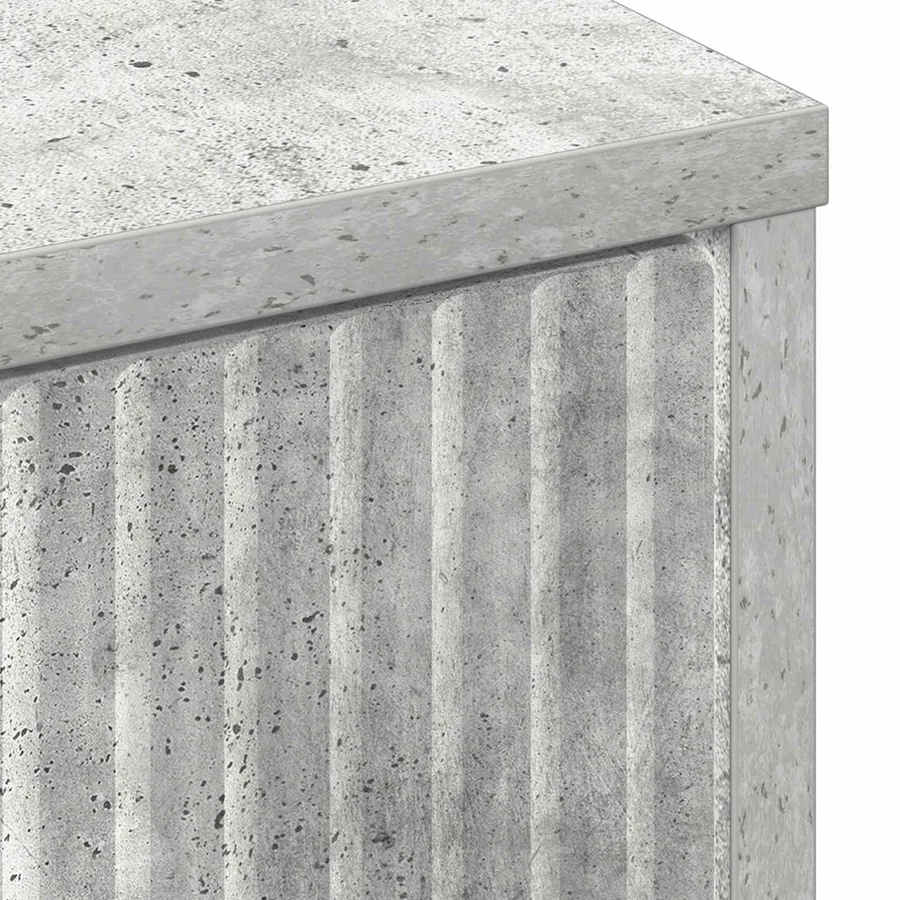 Buffet Gris béton 89,5 x 33 x 82 cm Bois d'ingénierie - 11