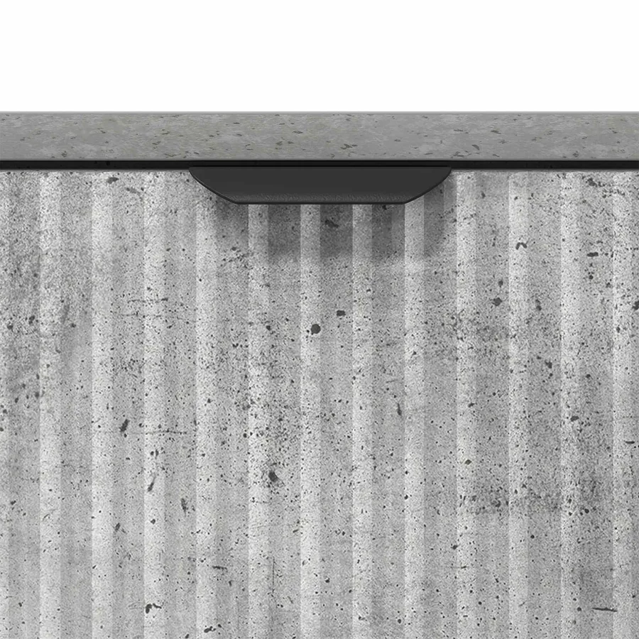 Buffet Gris béton 89,5 x 33 x 82 cm Bois d'ingénierie - 9