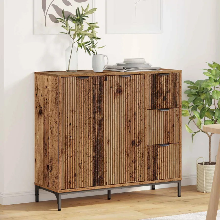 Buffet Bois ancien 89,5 x 33 x 82 cm Bois d'ingénierie