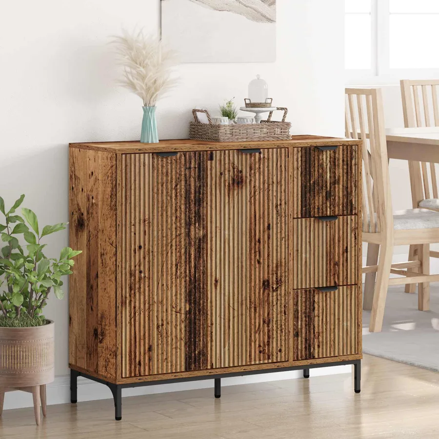 Buffet Bois ancien 89,5 x 33 x 82 cm Bois d'ingénierie - 4