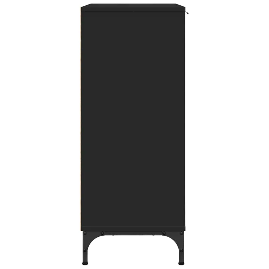Buffet Noir 89,5 x 33 x 82 cm Bois d'ingénierie - 7