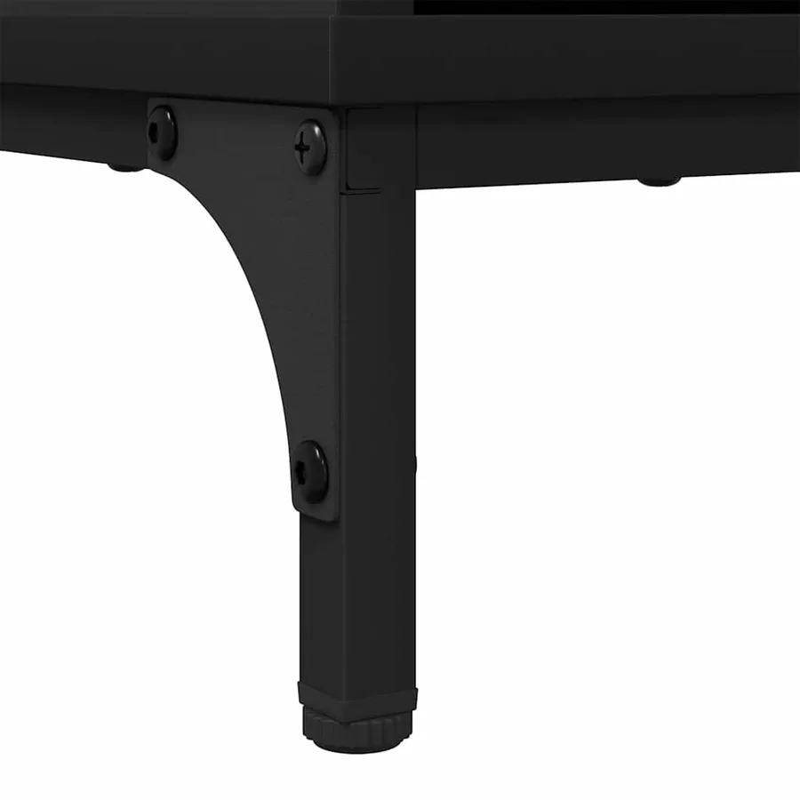 Buffet Noir 89,5 x 33 x 82 cm Bois d'ingénierie - 8