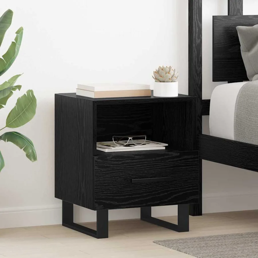 Cabinet de chevet 2 pcs Chêne noir 40 x 35 x 47,5 cm