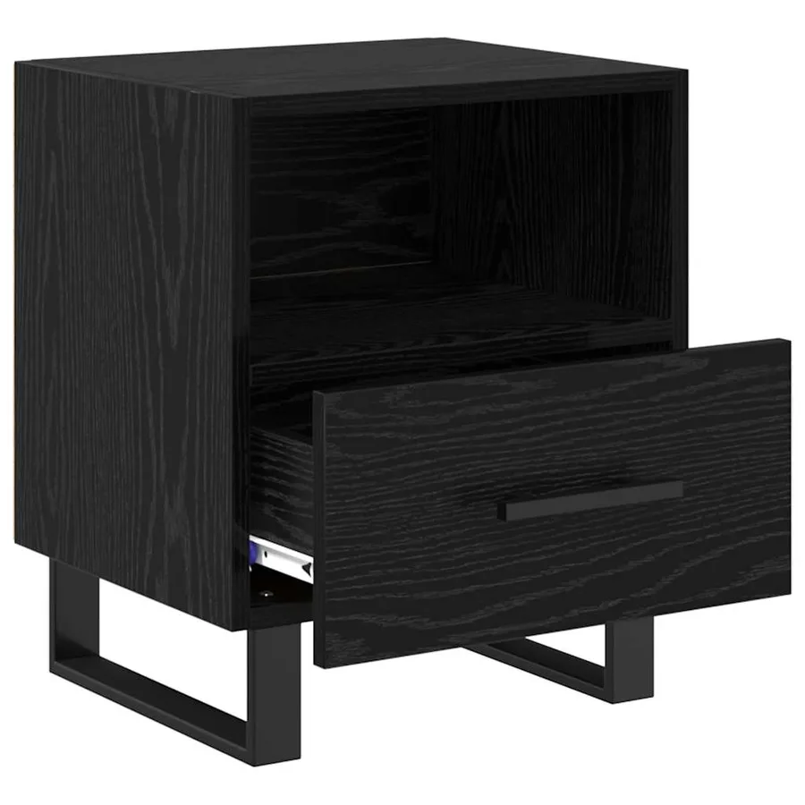 Cabinet de chevet 2 pcs Chêne noir 40 x 35 x 47,5 cm - 6