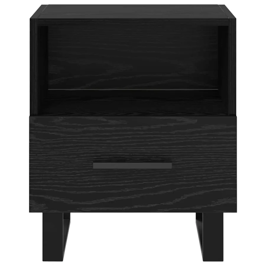 Cabinet de chevet 2 pcs Chêne noir 40 x 35 x 47,5 cm - 7