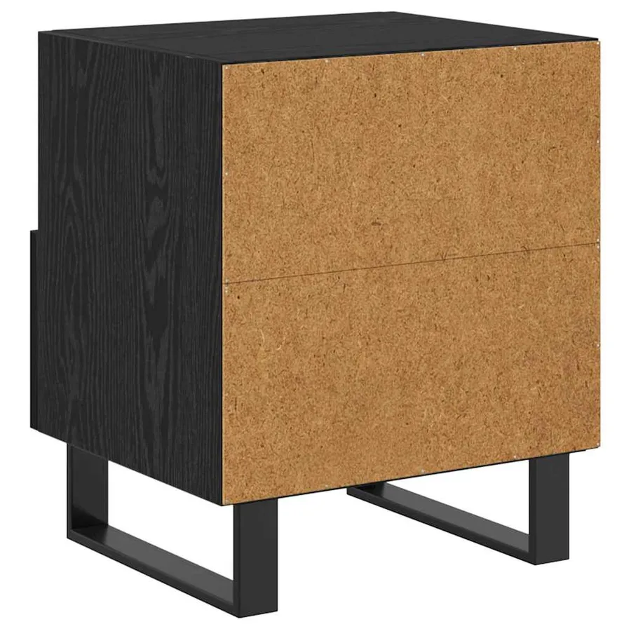 Cabinet de chevet 2 pcs Chêne noir 40 x 35 x 47,5 cm - 9