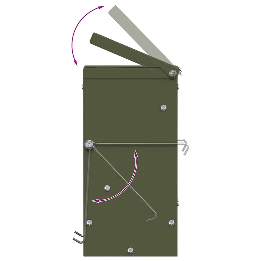 Distributeur pour lapins Vert olive 12,5 x 12,5 x 25 cm - 10