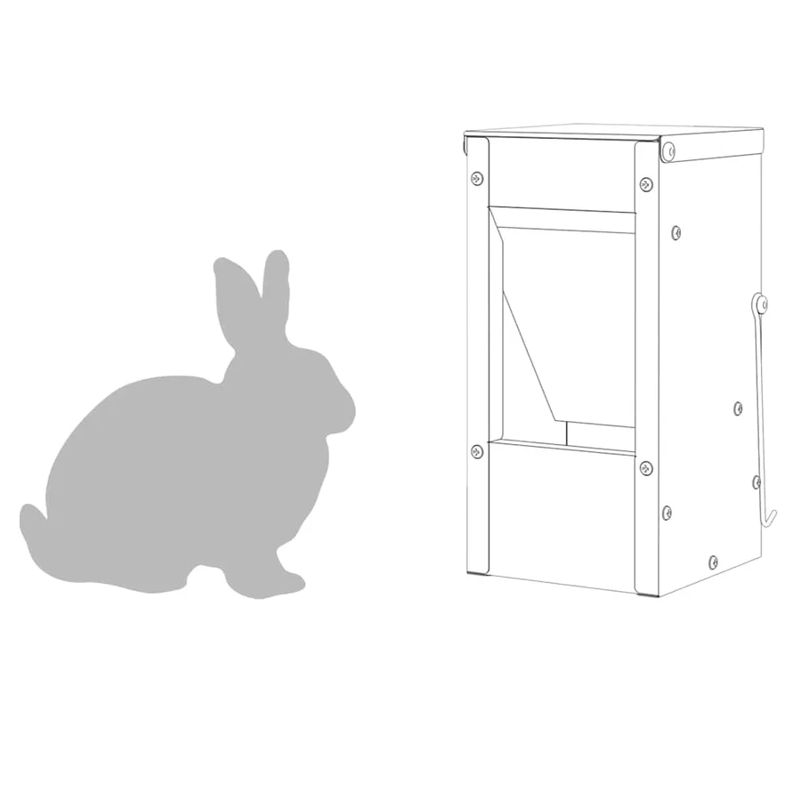 Distributeur pour lapins Vert olive 12,5 x 12,5 x 25 cm - 11