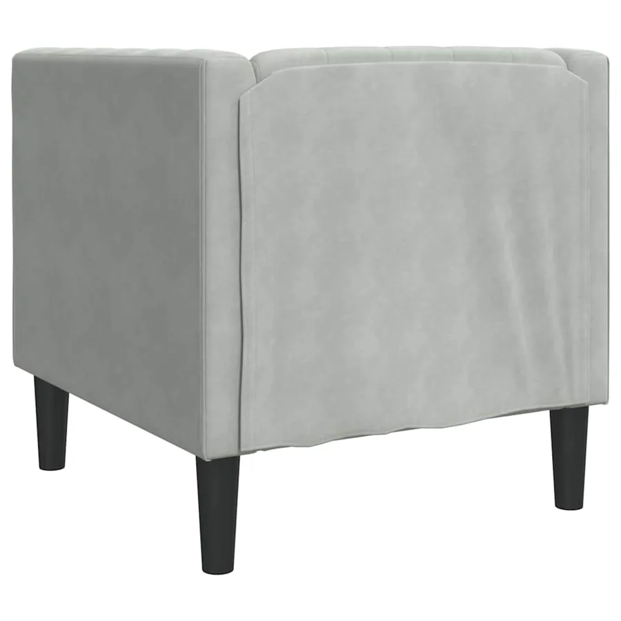 Canapé Gris clair 74,5 x 71 x 70,5 cm Velours - 6