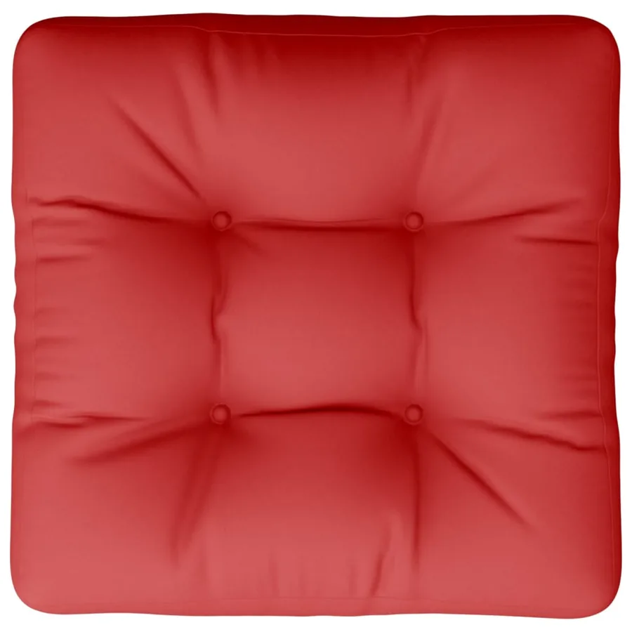 Coussin de palette rouge 50x50x12 cm tissu - 6