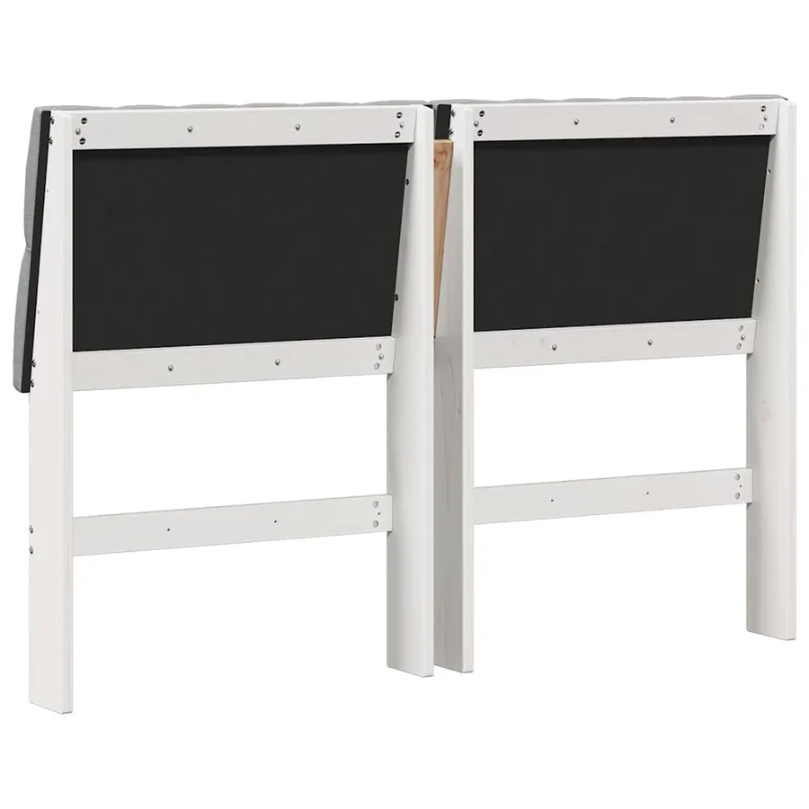 Tête de lit capitonnée Gris clair 140 cm Pin massif - 6