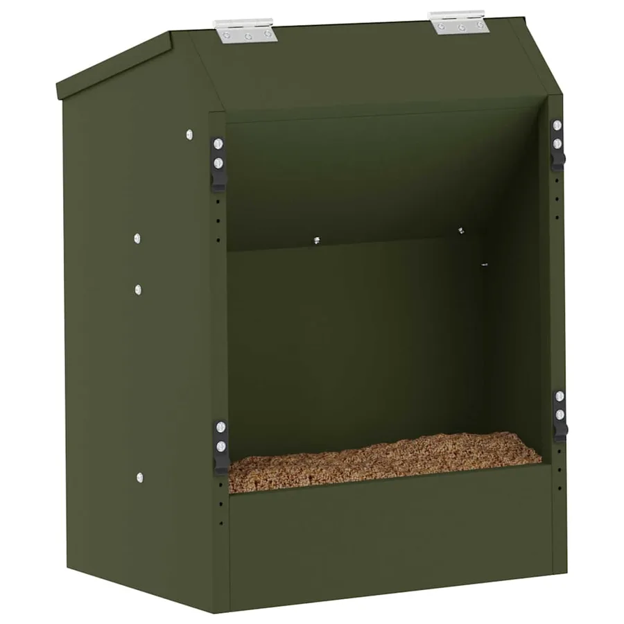 Distributeur pour lapins Vert olive 64.5 x 25.5 x 45.5 cm - 3