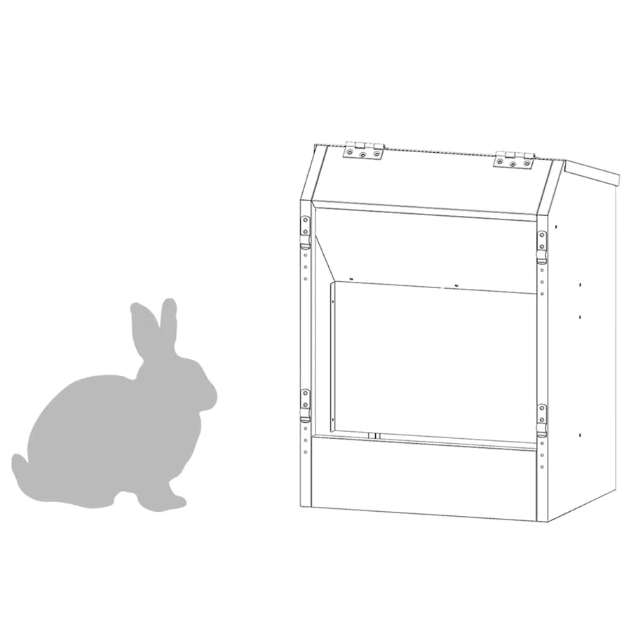 Distributeur pour lapins Vert olive 64.5 x 25.5 x 45.5 cm - 8