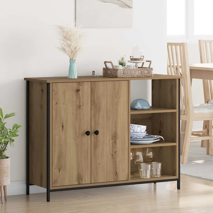 Buffet Chêne artisanal 100 x 33 x 75 cm Bois d'ingénierie