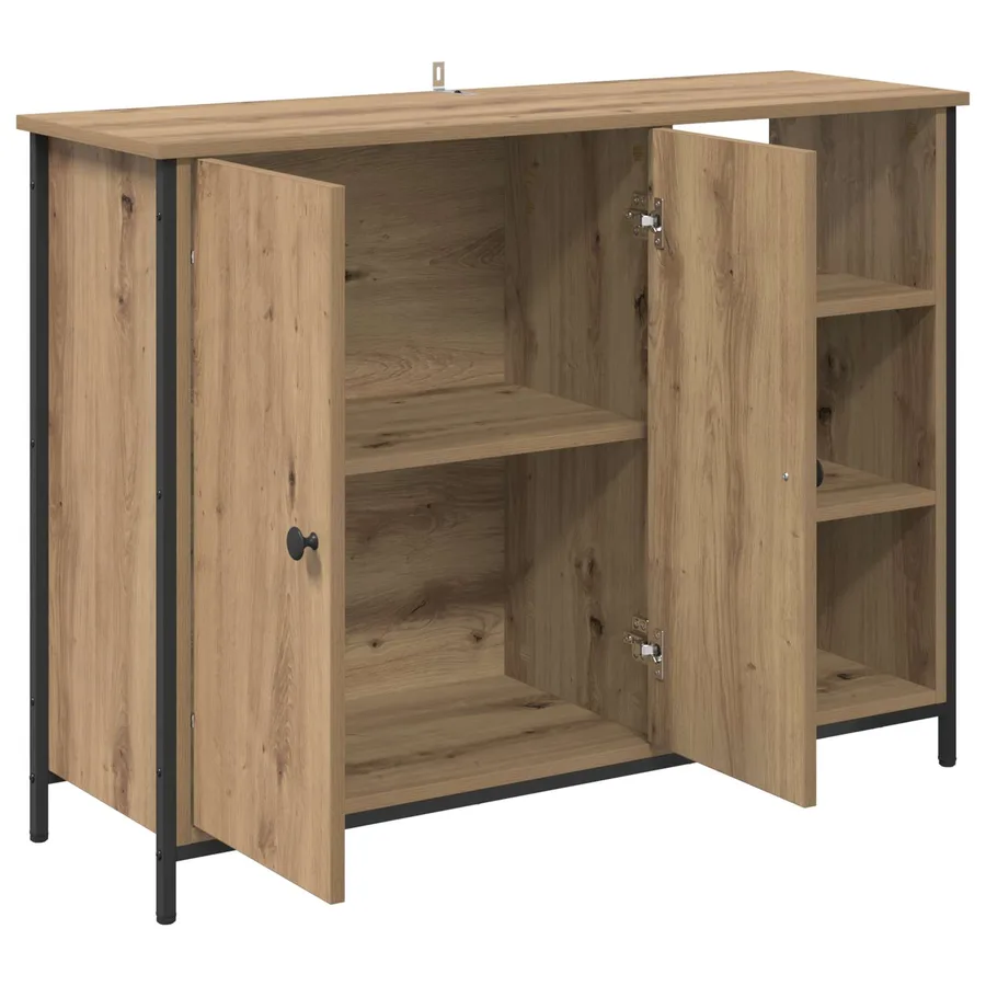 Buffet Chêne artisanal 100 x 33 x 75 cm Bois d'ingénierie - 5