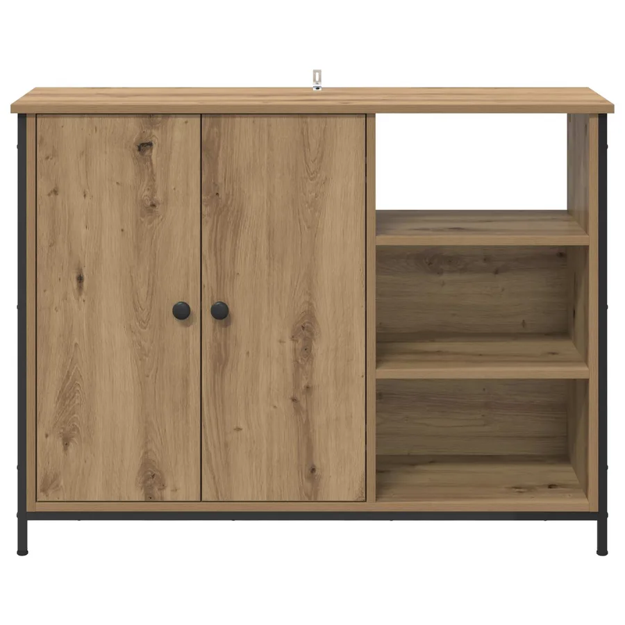 Buffet Chêne artisanal 100 x 33 x 75 cm Bois d'ingénierie - 6