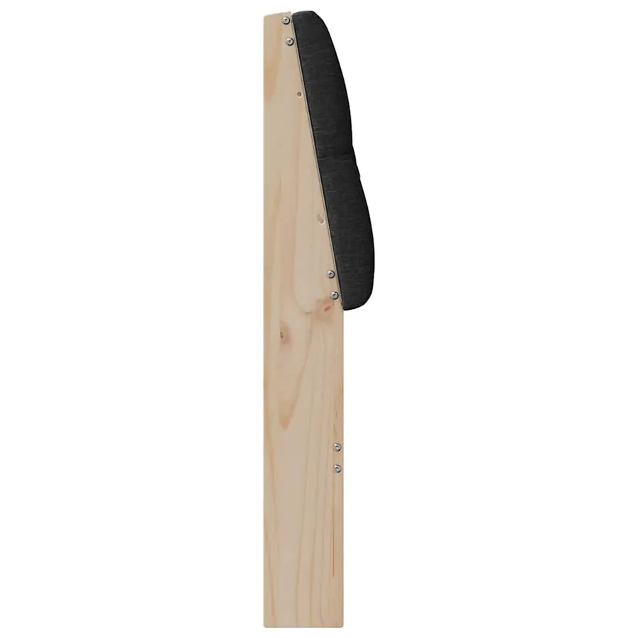 Tête de lit capitonnée Noir 150 cm Pin massif - 5