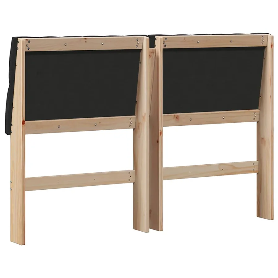 Tête de lit capitonnée Noir 150 cm Pin massif - 6