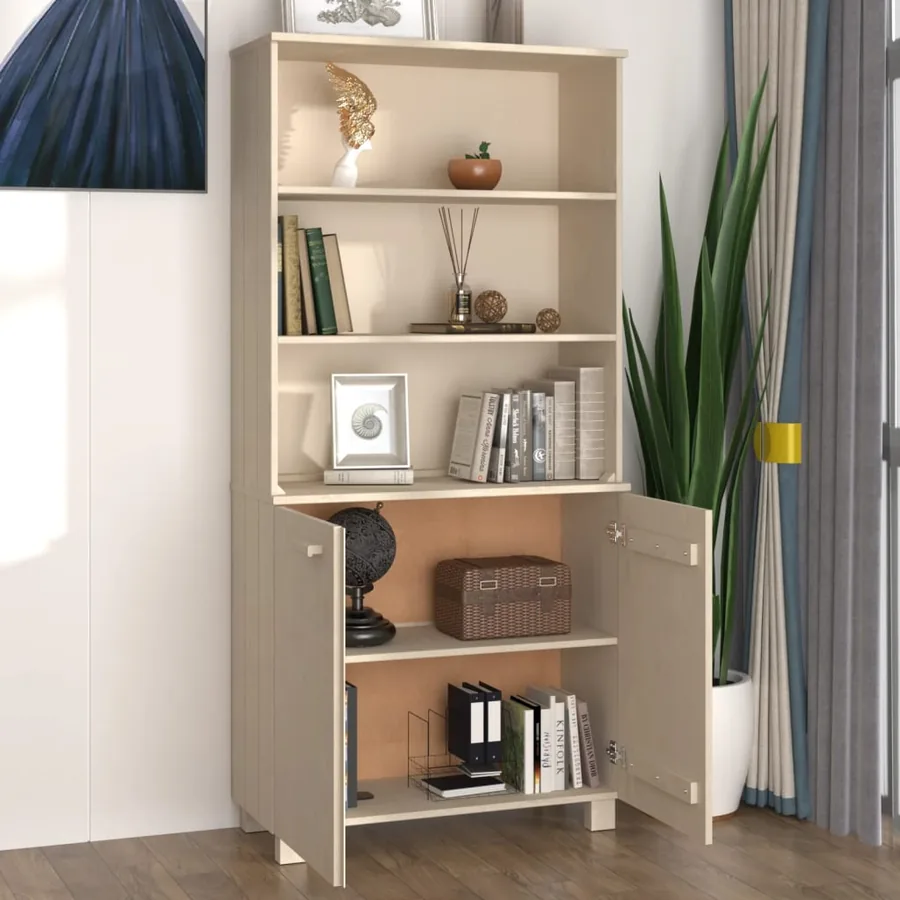 Buffet HAMAR Bois massif de pin Marron miel - 7