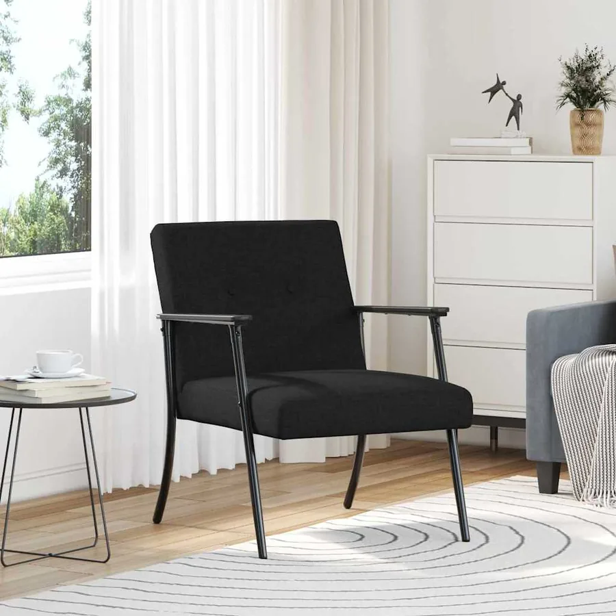 fauteuil Noir tissu