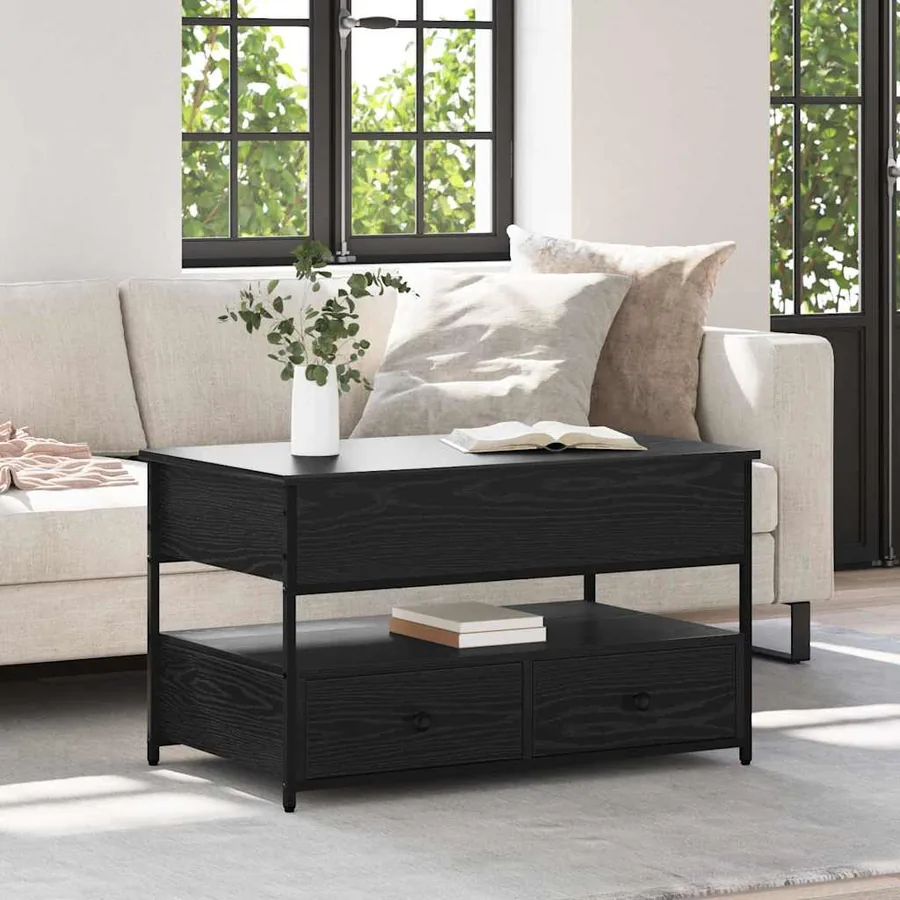 Table basse Chêne noir 85 x 50 x 50 cm Bois d'ingénierie