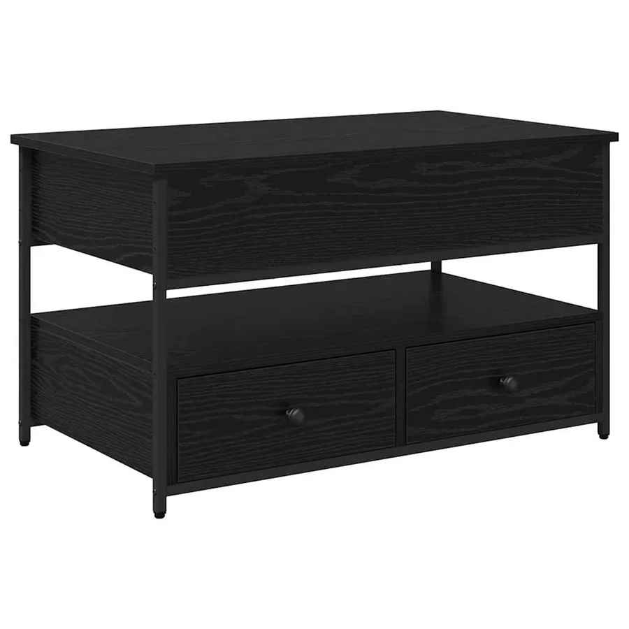 Table basse Chêne noir 85 x 50 x 50 cm Bois d'ingénierie - 2
