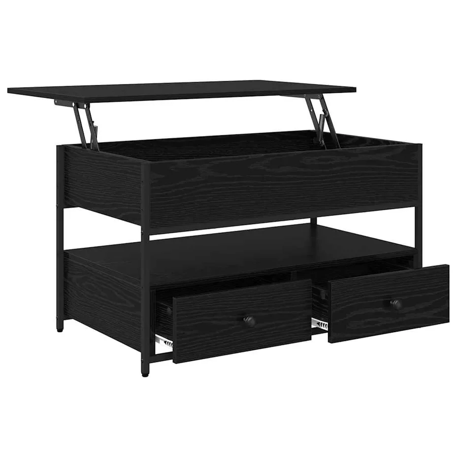 Table basse Chêne noir 85 x 50 x 50 cm Bois d'ingénierie - 5
