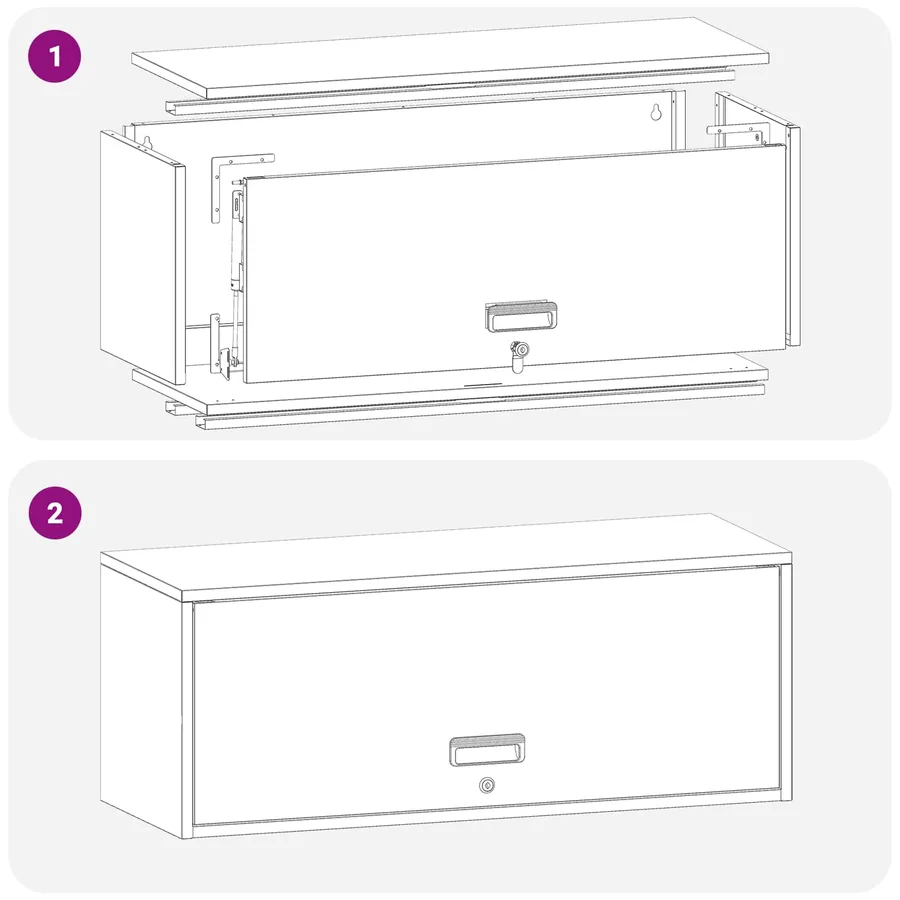 Armoire murale pour garage Vert olive 90 x 33 x 35 cm - 12