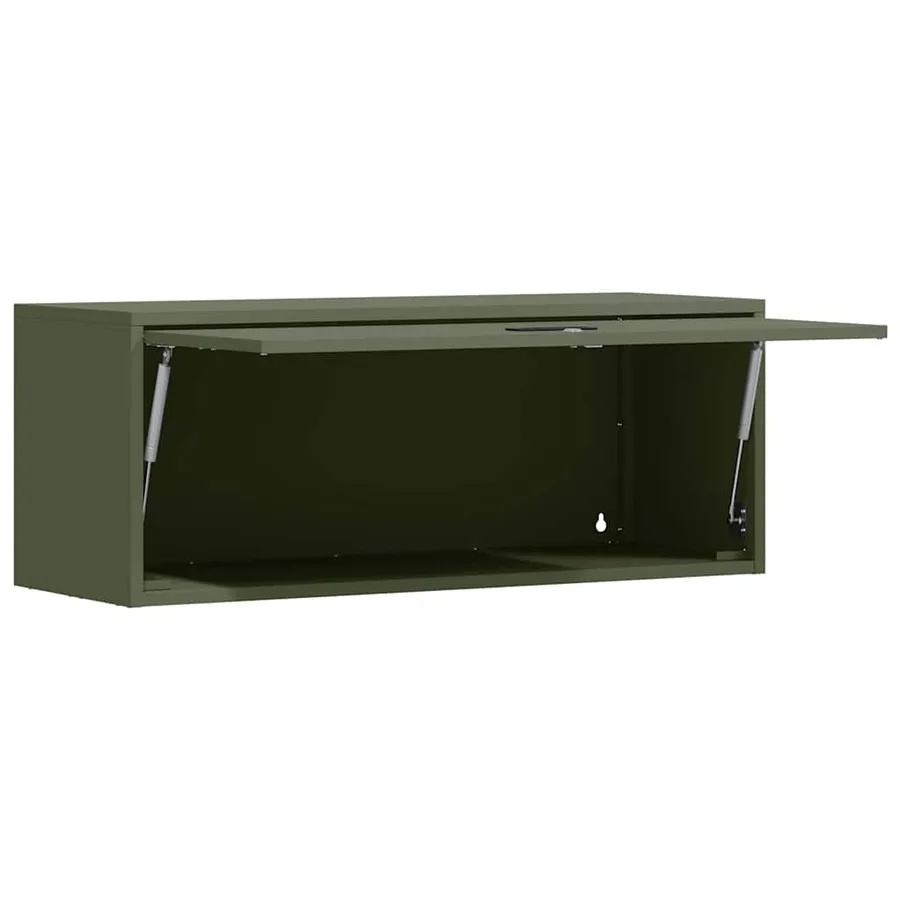 Armoire murale pour garage Vert olive 90 x 33 x 35 cm - 5