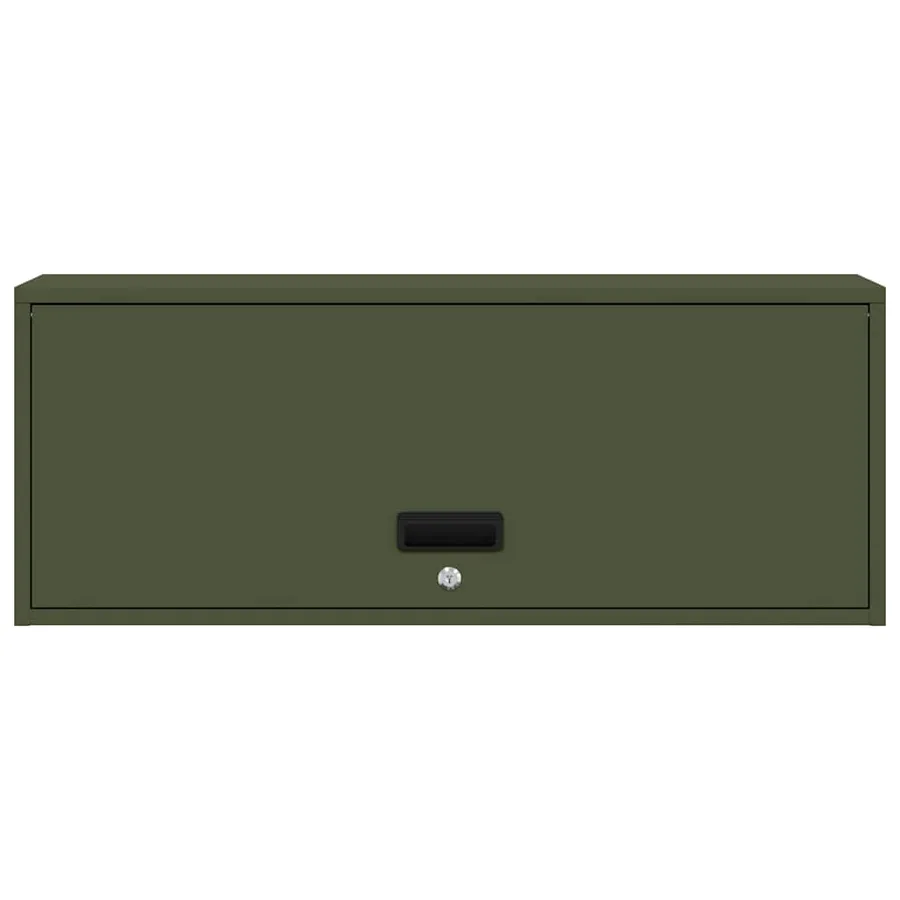 Armoire murale pour garage Vert olive 90 x 33 x 35 cm - 6