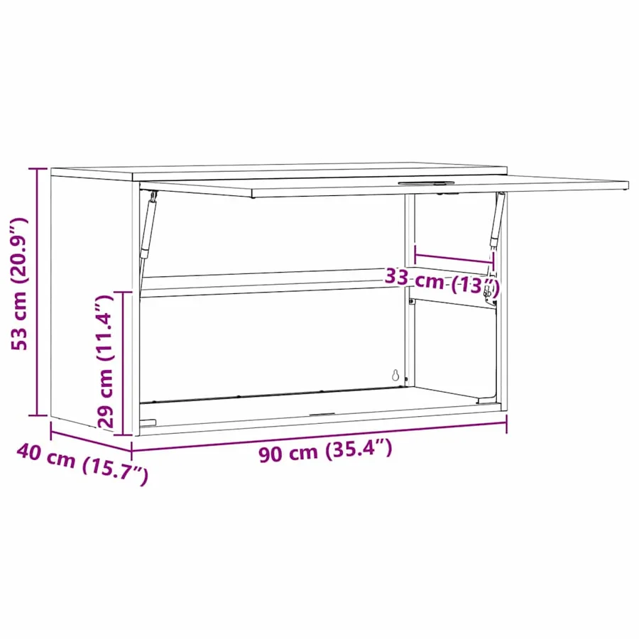 Armoire murale pour garage Blanc 90 x 40 x 53 cm - 14