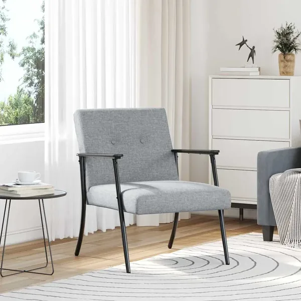 fauteuil Gris clair tissu