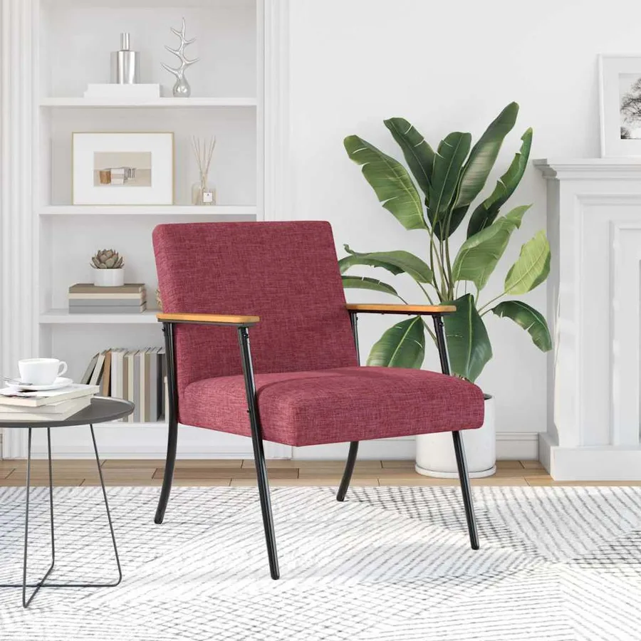 fauteuil Bordeaux tissu - 3