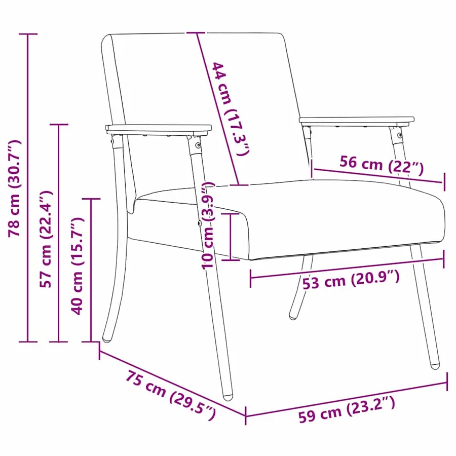 fauteuil Bordeaux tissu - 8